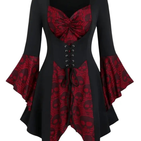 Flared Sleeve Tunic Dress - Picture 2 of 5